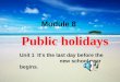 Public holidays