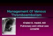 Management Of Venous Thromboembolism