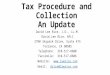 Tax Procedure and Collection An Update