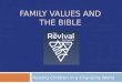 FAMILY VALUES AND THE BIBLE