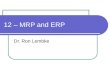 12 – MRP and ERP