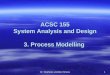 ACSC 155  System Analysis and Design 3. Process Modelling