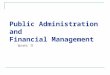 Public Administration and  Financial Management