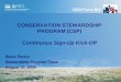 CONSERVATION STEWARDSHIP PROGRAM (CSP) Continuous Sign-Up Kick-Off