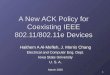 A New ACK Policy for Coexisting IEEE 802.11/802.11e Devices