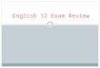 English 12 Exam Review