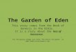 The Garden of  Eden
