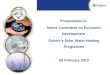 Presentation to  Select Committee on Economic Development  Eskom’s Solar Water Heating Programme
