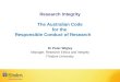 Research Integrity The Australian Code for the  Responsible Conduct of Research