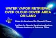 WATER VAPOR RETRIEVAL OVER CLOUD COVER AREA ON LAND