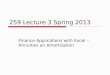 259 Lecture 3 Spring 2013