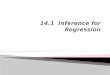 14.1  Inference for Regression