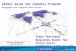 Global Sales and Channels Program Programs and Support Activities
