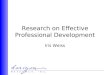 Research on Effective Professional Development