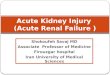 Acute Kidney Injury  (Acute Renal Failure )