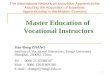 Master Education of  Vocational Instructors