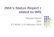 JMA's Status Report related to WIS