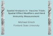 Spatial Analysis in  Vaccine Trials:  Spatial Effect Modifiers and Herd Immunity Measurement
