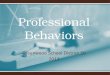 Professional Behaviors
