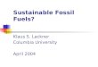 Sustainable Fossil Fuels?