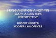 BEING A CAT ON A HOT TIN ROOF: A LAWYERS PERSPECTIVE