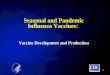 Seasonal and Pandemic Influenza Vaccines :  Vaccine Development and Production