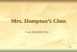 Mrs. Hampton’s Class
