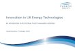 Innovation in UK Energy Technologies