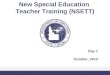 New Special Education  Teacher Training (NSETT)