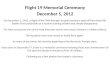 Flight 19 Memorial Ceremony December 5, 2012