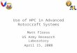Use of HPC in Advanced Rotorcraft Systems