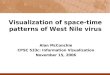 Visualization of space-time patterns of West Nile virus