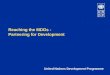 Reaching the MDGs - Partnering for Development