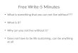 Free Write-5 Minutes