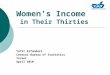 Women's Income in Their Thirties