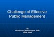 Challenge of Effective Public Management
