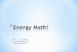 Energy Math!