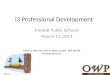 i3 Professional Development