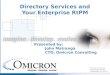 Directory Services and Your Enterprise RtPM