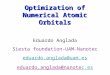 Optimization of Numerical Atomic Orbitals