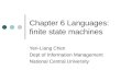 Chapter 6 Languages: finite state machines