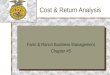 Cost & Return Analysis