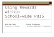 Using Rewards within School-wide PBIS
