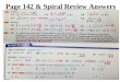 Page 142 & Spiral Review Answers