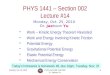 PHYS 1441 – Section 002 Lecture #14