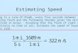 Estimating Speed