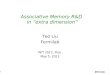 Associative Memory R&D  in  “ extra dimension ”