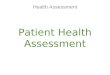 Patient Health Assessment