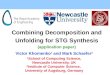 Combining Decomposition and Unfolding for STG Synthesis (application paper)