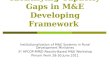 Identifying Capacity Gaps in M&E Developing Framework